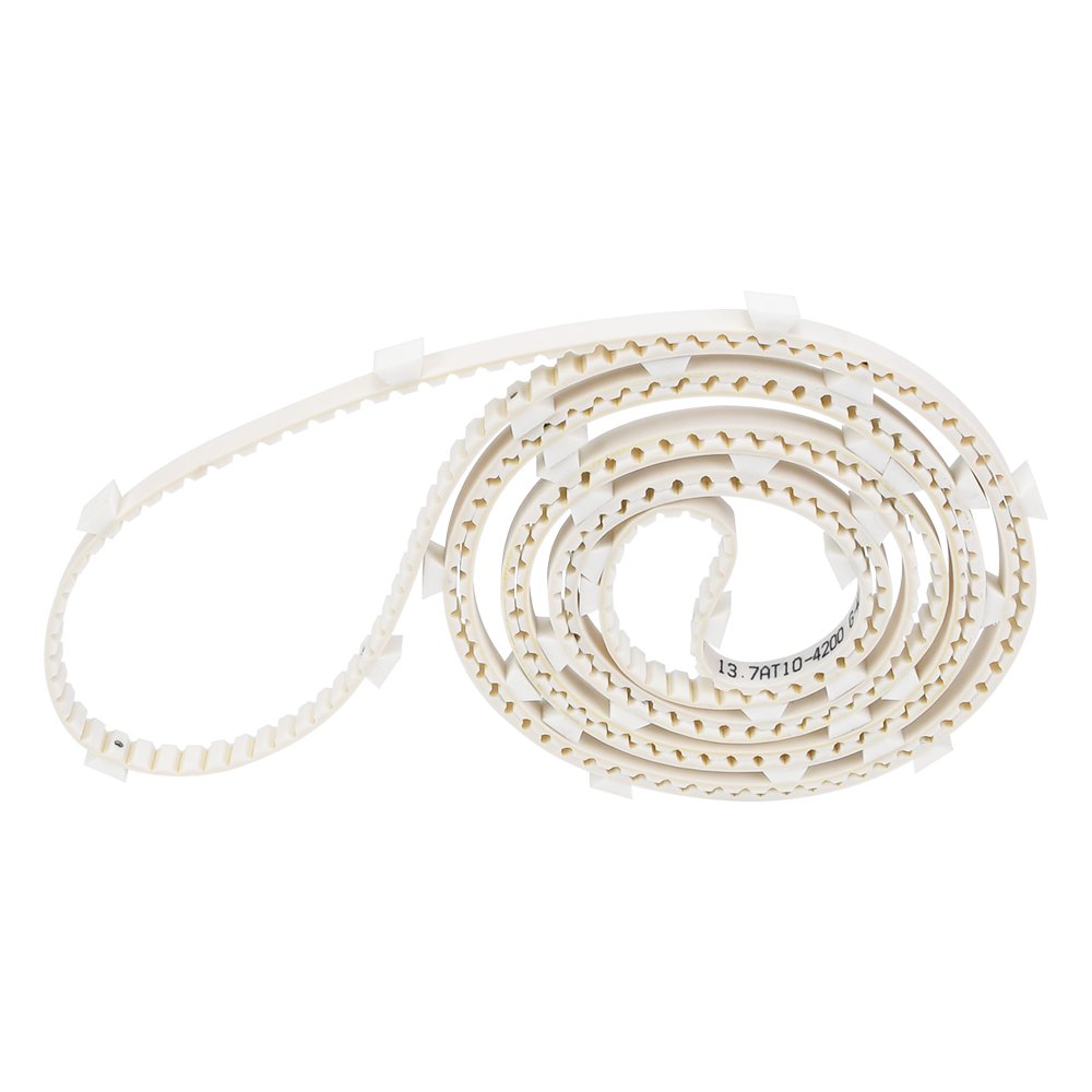 precision aligned seamless steel cord 13.7at10 4200 pu timing belt with non slip cleats for high durability