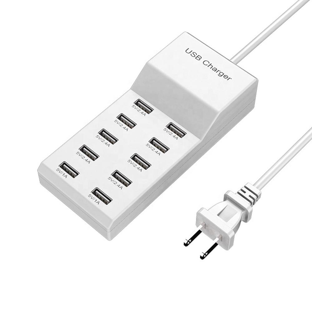 2024 New Multi Charger Station 10 in 1 USB Type C Travel Phone Charger Tower Charger 6 USB 4 Type C for Gift