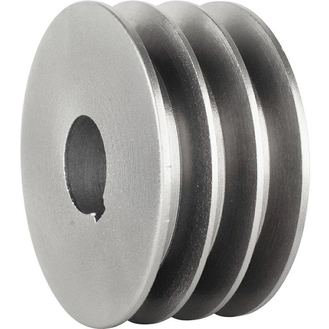 Discounted high precision bore V-belt 3 groove pulley / Belt Sheave cast iron pulley for transmission,diameter 80-150mm