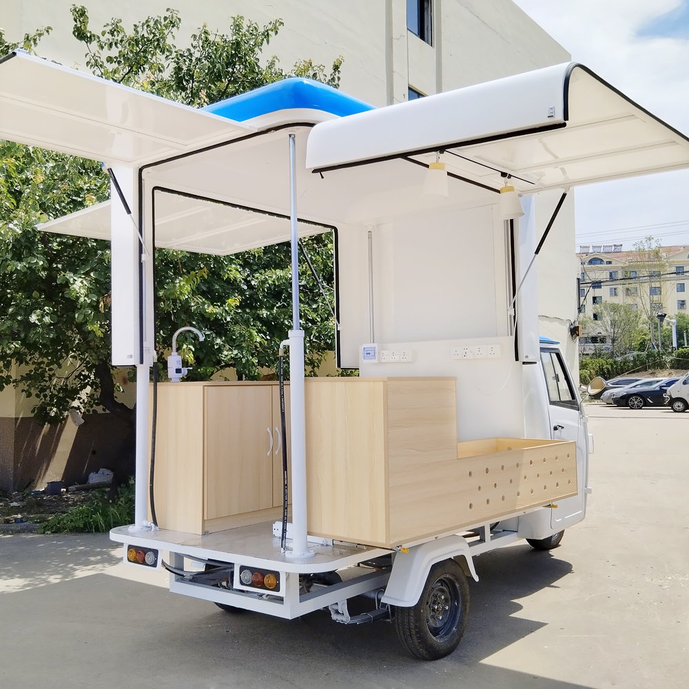 Outdoor Hotdog Kiosk Electric Food Cart America Mobile Food Carts Three Wheel Electric Tricycle for Sale