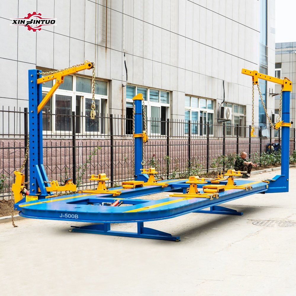 Xinjintuo CE Accident Car Auto Body Repair Equipment Chassis Pulling Bench Hydraulic Lift Platform Frame Puller Machine