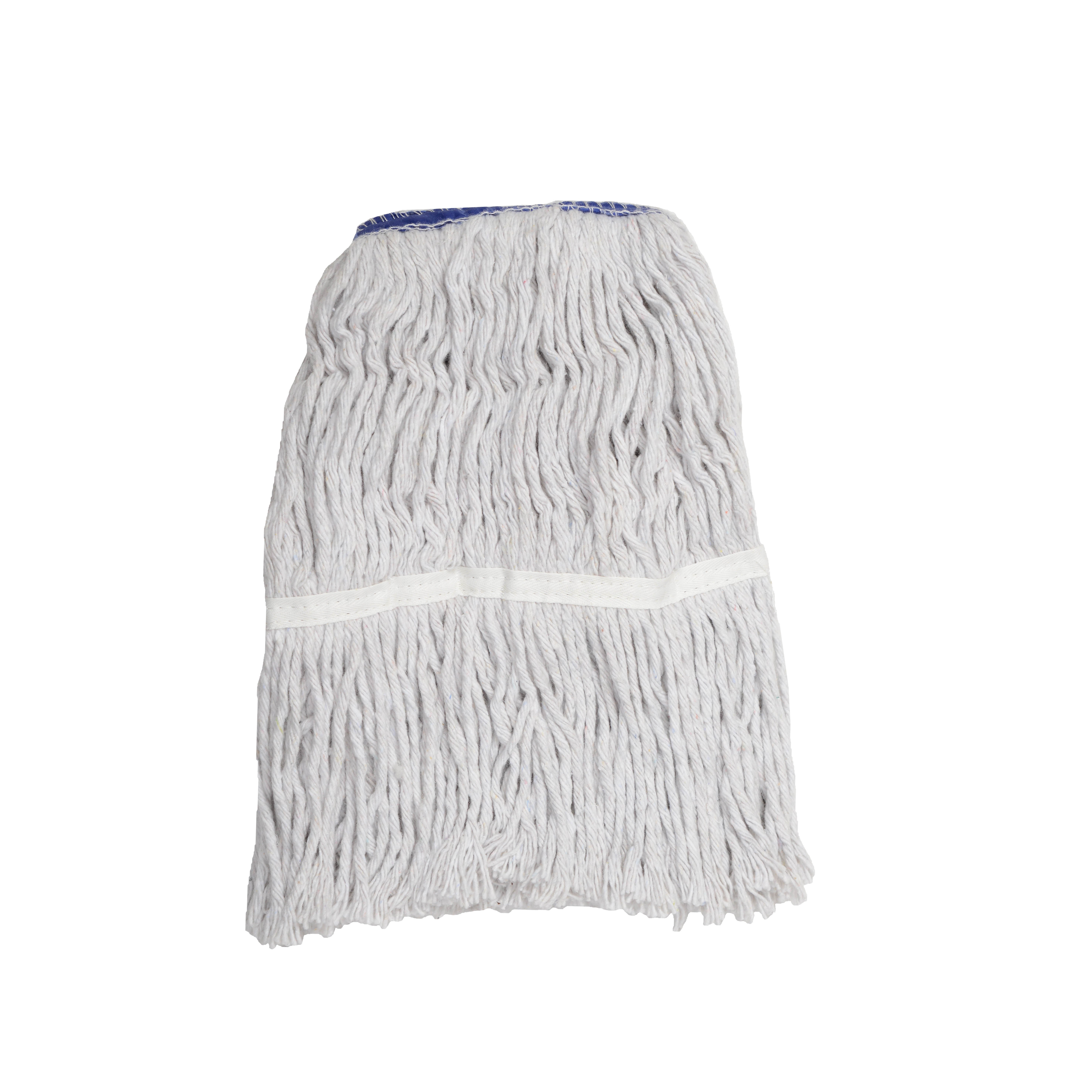 Cut End Natural White Friction Spinning Cotton Mop Head Industrial Mop Refill Wet Mop Head