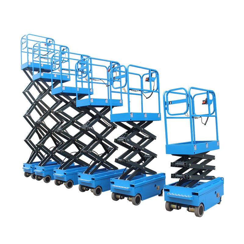 Mini Body Easy Operation Machines 300kg Battery Power Man Driven Scissor Lifter With CE Certificate