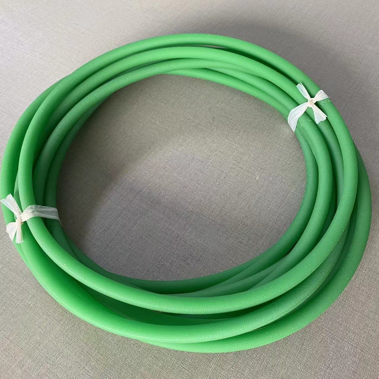 green polyurethane round transmission belt for textile machinery