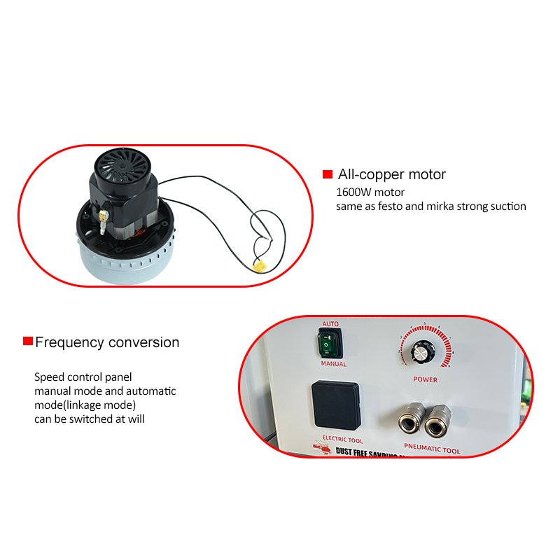 FUNISI F3 Professional Hot-selling New Design Dry Grinding Dust Free Sanding Machine Dust Extractor for Car Body Repair