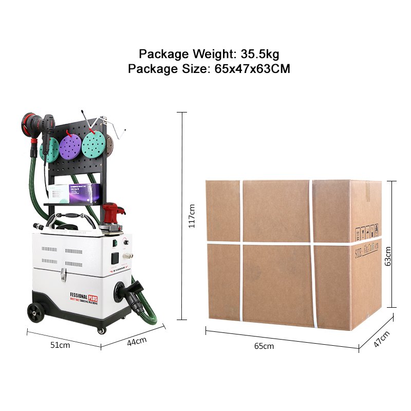 FUNISI F3 Professional Hot-selling New Design Dry Grinding Dust Free Sanding Machine Dust Extractor for Car Body Repair