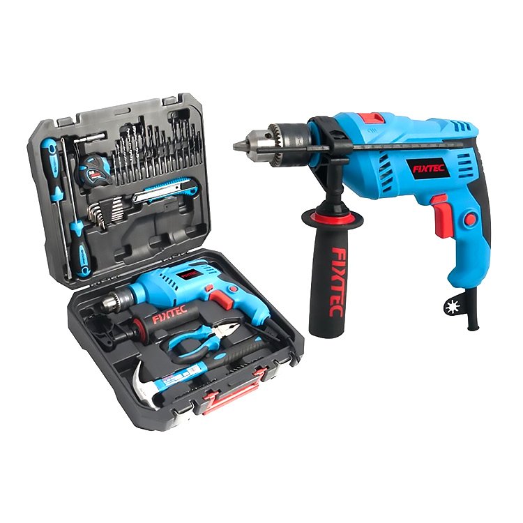 FIXTEC Power Tools 600W Impact Drill Kit Hand Tools with 50Pcs Accessories Electrical Tool Kit
