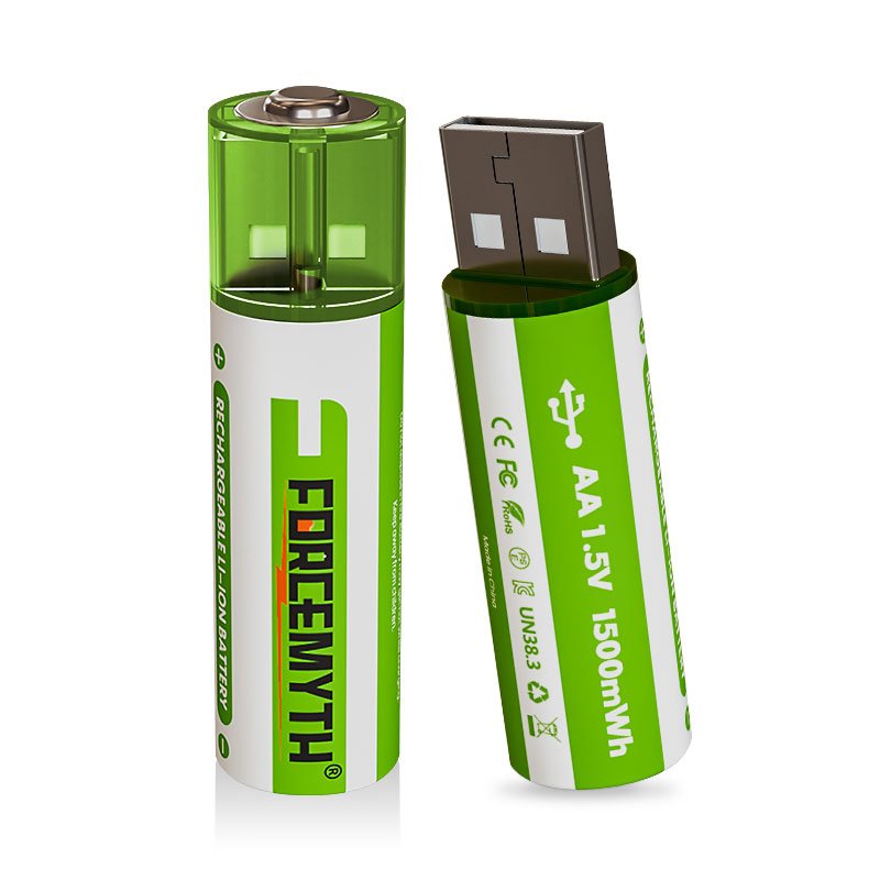 No.5 USB Rechargeable lithium battery 1.5V 1500mWh Real Capacity Lithium Battery Constant Voltage Fast Charge