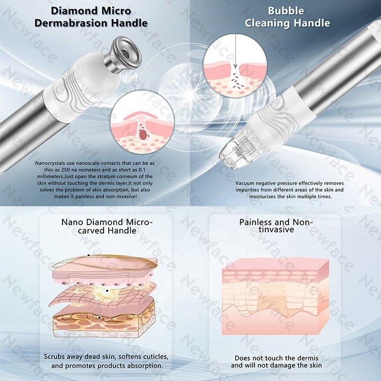 Newface CE Aqua Peel Jet Hydra Dermabrasion Bubble Oxygen Wrinkle Remove Skin Care Repair System Beauty Facial Spa Machine Hydro