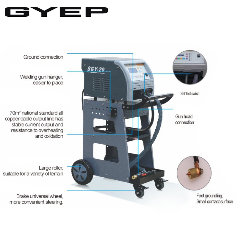 High Quality SGY-20 Standard Body Repair Machine Spot Welder With Dent Puller for Steel Body Repair