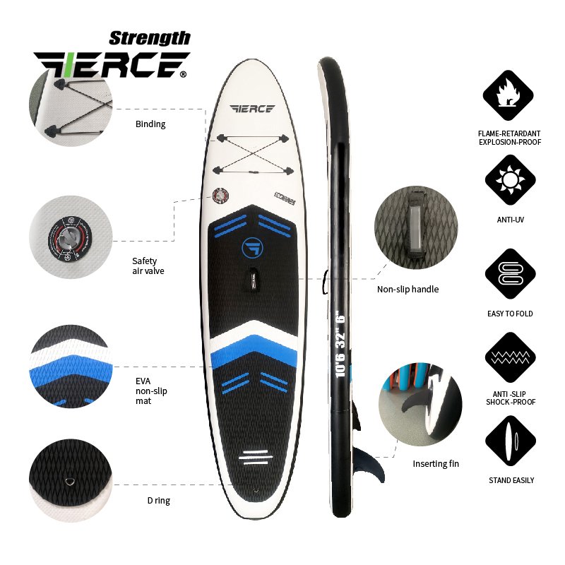 Fierce 2024 New Promotion Sup Paddle Board Stand up for Sale Inflatable Wholesale Standup Surf Paddle Board OEM