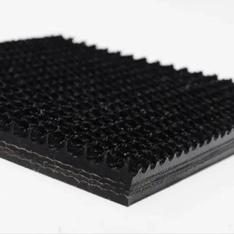 Customized size rough top rubber belt conveyor belt ribbed rubber