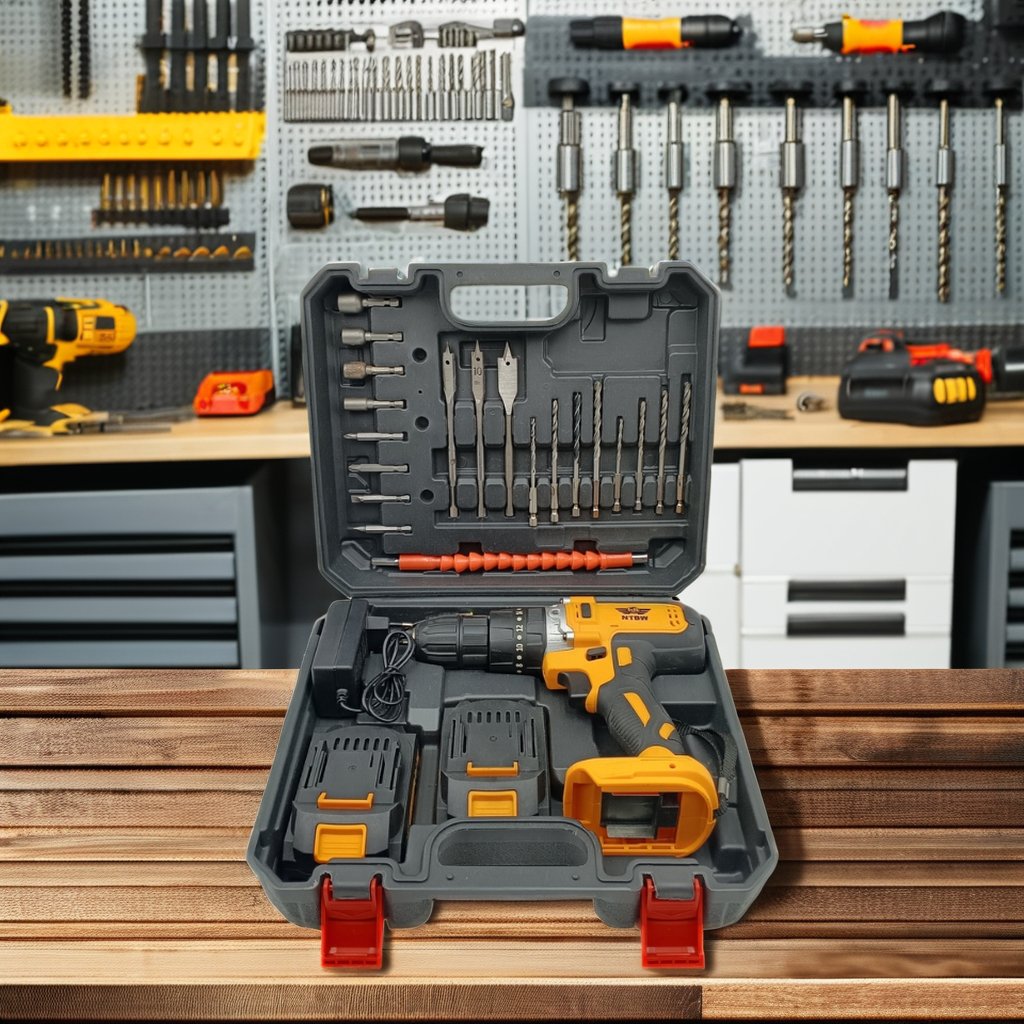 China Manufacturer's Electric Mini Impact Drill Set Accessories 21V Brush Cordless Hand Tools Lithium Battery Wood Customizable