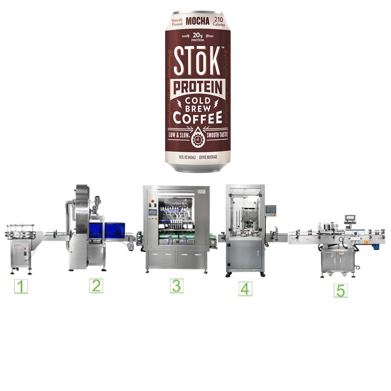 Beverage Beer Soft Drinks Automatic Tin Aluminum Can Washing Filling Sealing Machine Line
