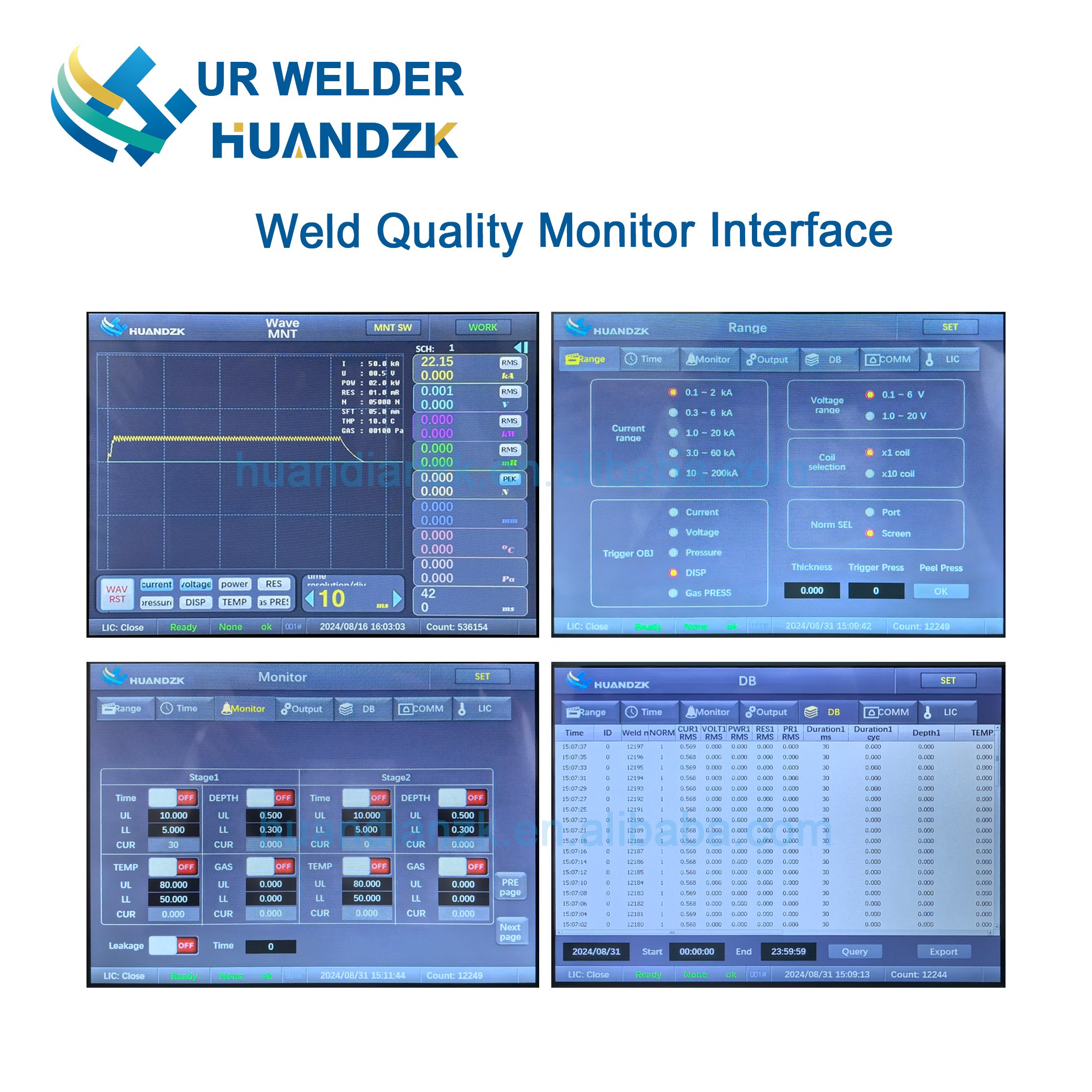Portable Resistance Welder Spot Weld Testing Equipment Stainless Steel Welder Welding Monitoring Device Welding Data Logger