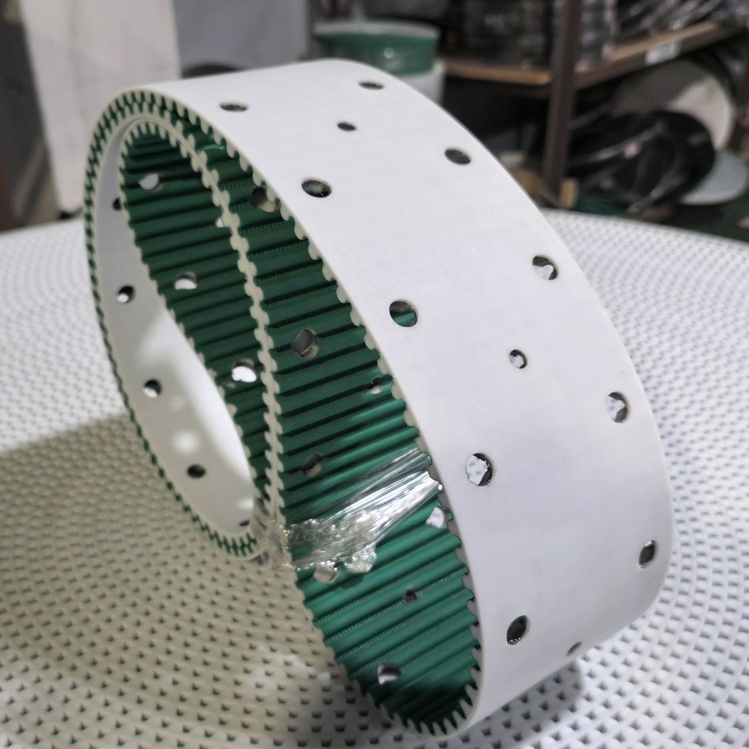 Jinxi PU transmission belt with steel-cord pu PAZ coated endless timing belt with punching hole