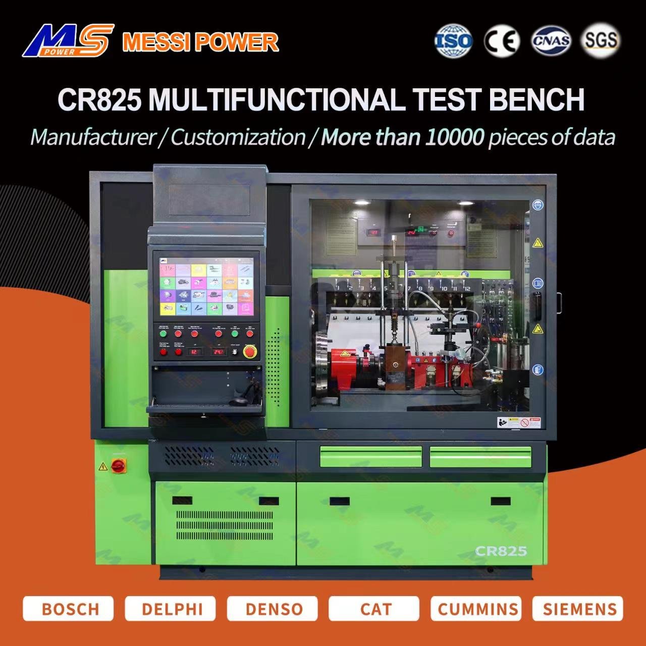 Newest MS Auto Repair Equipment Diesel Injector Calibration Machine CR825 Multifunction Funtion Test Bench