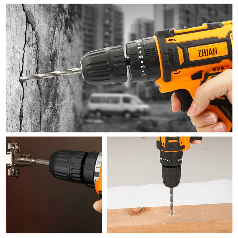 Impact drill 21V cordless portable lithium electric drill impact miniature repair other hand power tools power tool accessories