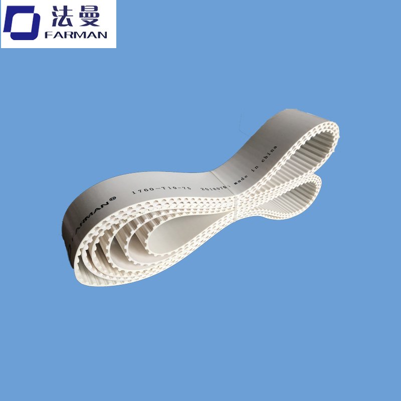 White Color industrial endless Pu timing belt in transmission belt from China