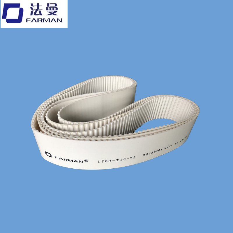 White Color industrial endless Pu timing belt in transmission belt from China