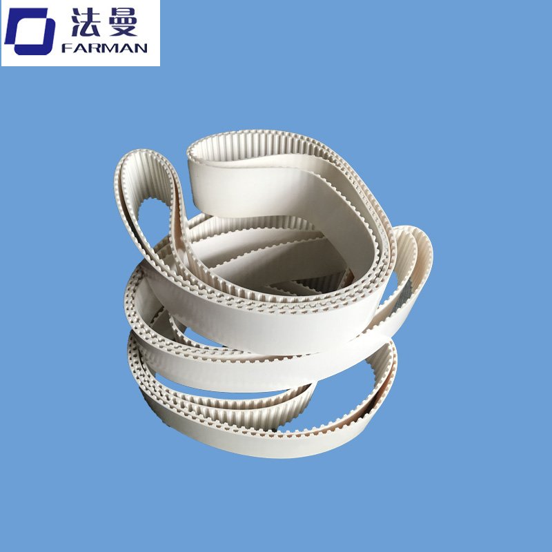 White Color industrial endless Pu timing belt in transmission belt from China