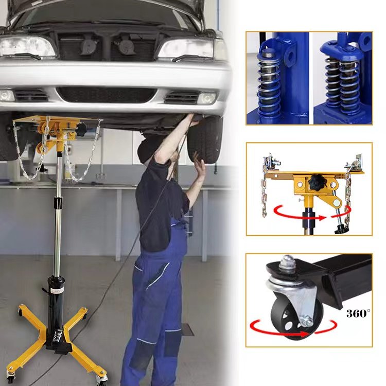 Heavy Duty 0.6T Transmission Jack Stand Auto Repair Jack Engine High Transporter 0.6T Hydraulic Transmission Jack Stand
