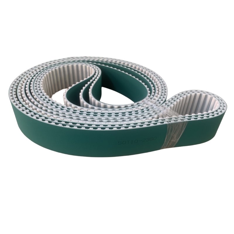 NFB Polyurethane Timing Belt T10 Steel Core with Back Side Green Fabric