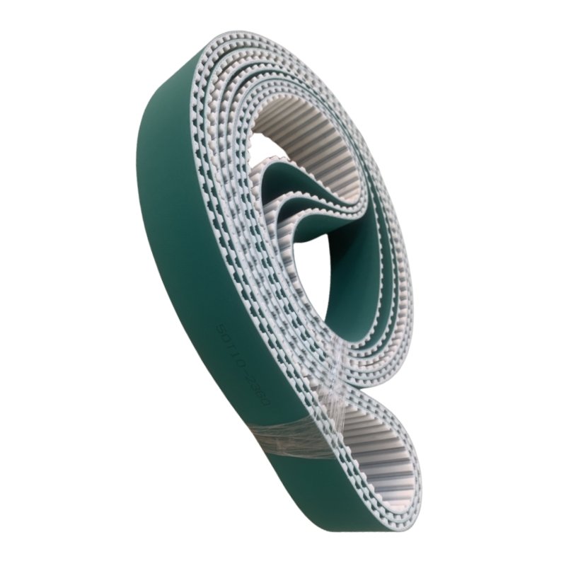 NFB Polyurethane Timing Belt T10 Steel Core with Back Side Green Fabric