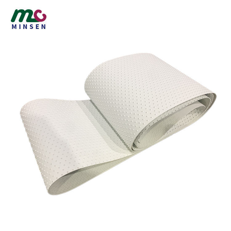 Manufacturer small polka dot pattern white food grade PU conveyor belt for food industry