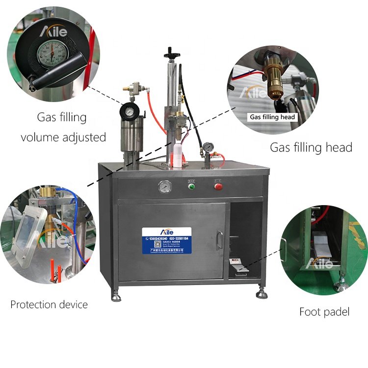 Manual N2 Propane Gas Refill Machine LPG Gas Filling Equipment for Semi Automatic Aerosol Filling Machine