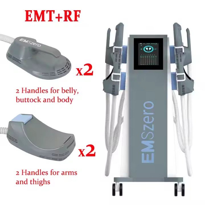 High-intensity EMS Radio Frequency Muscle Slimming and Fat Reduction Machine with 2 Handles or 4 Handles for Pelvic Floor Repair