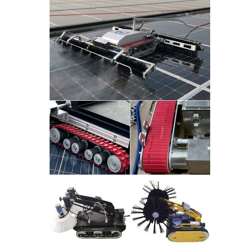 Intelligent RemoteControl Cleaning Car Belt Bando Megadyne Customization Solar Photovoltaic Panel Cleaning Machine Track Belt