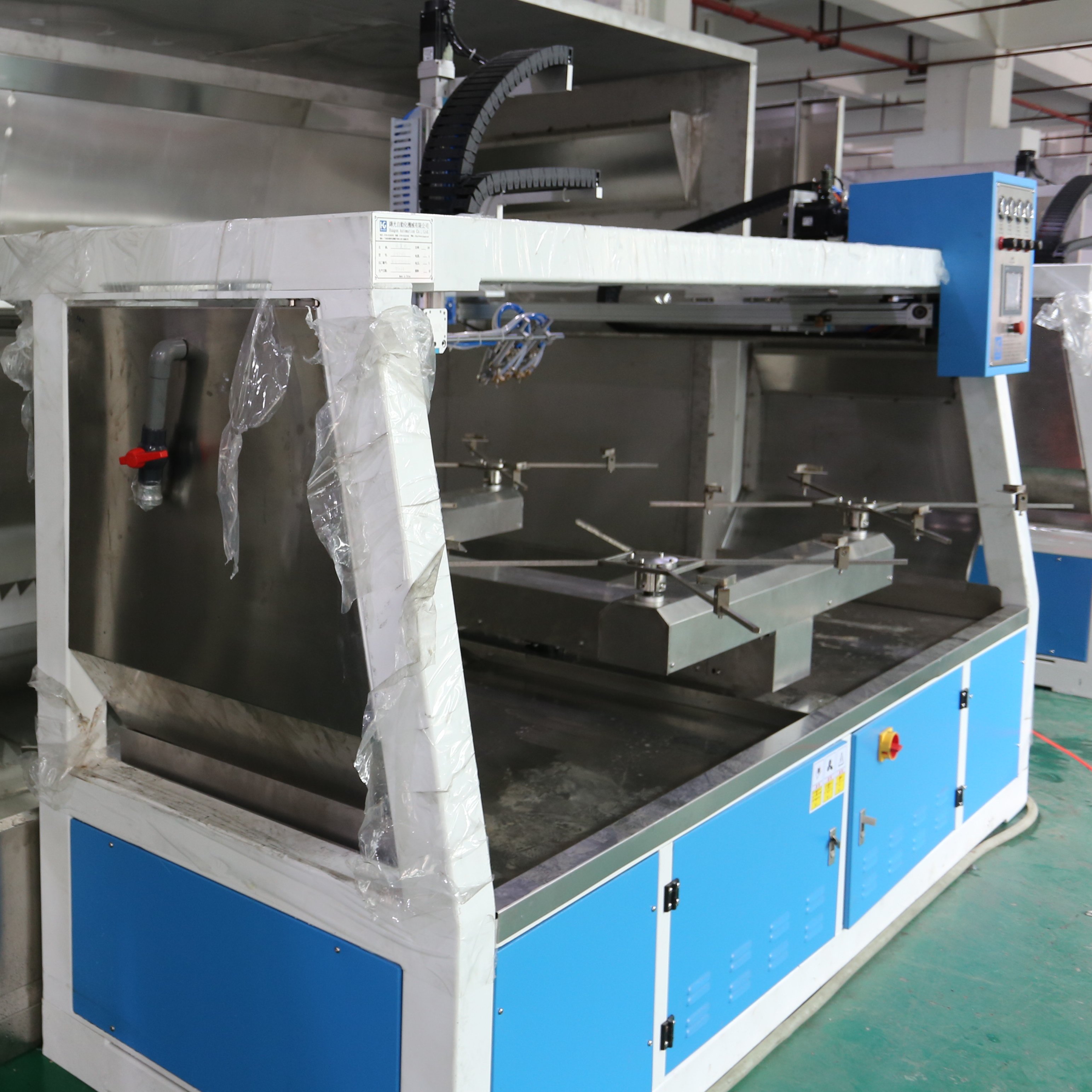 Automatic Car Parts Metal Wheel Hub Spray Paint Production Line Includes Coil Powder Coating Curing Oven For Manufacturing Plant