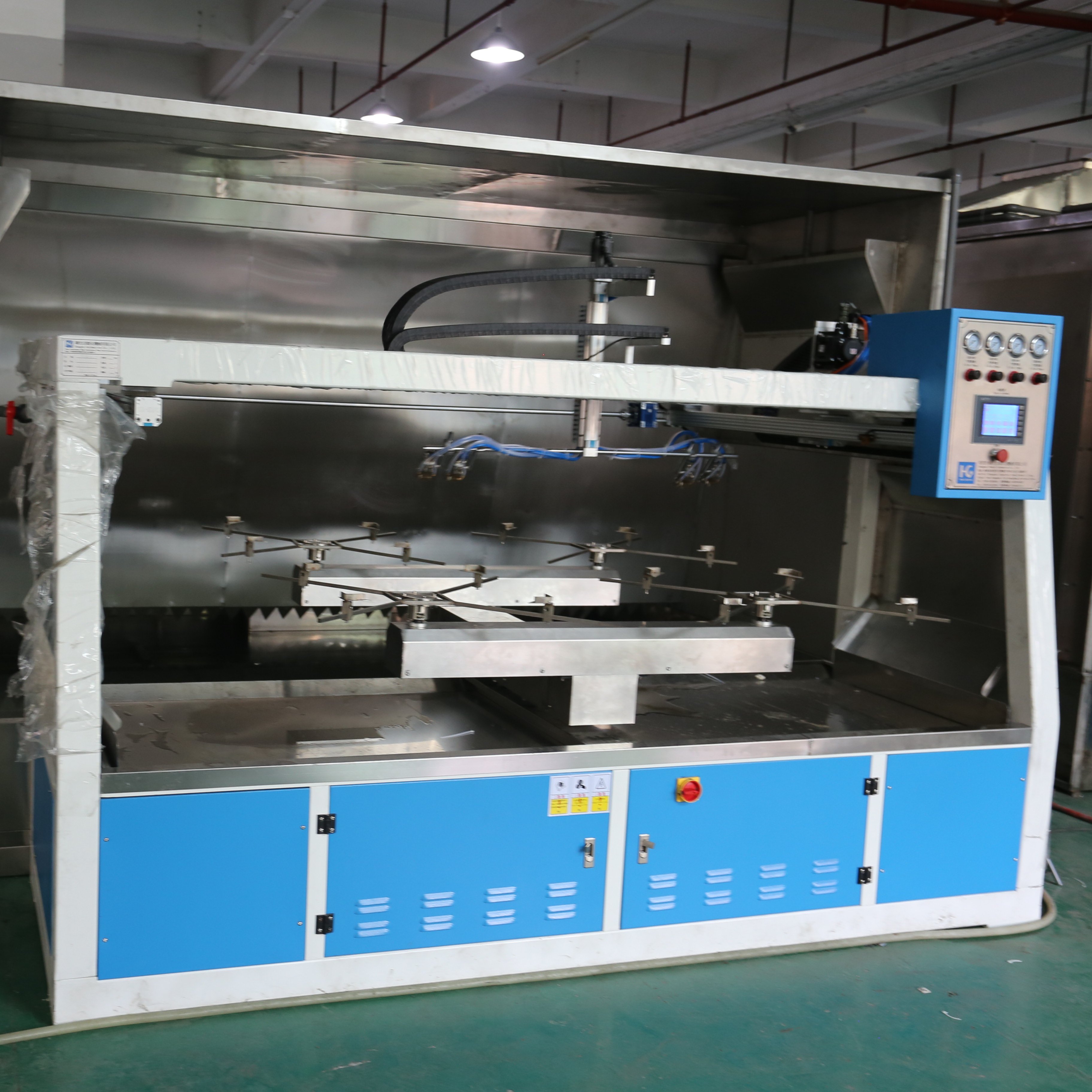 Automatic Car Parts Metal Wheel Hub Spray Paint Production Line Includes Coil Powder Coating Curing Oven For Manufacturing Plant