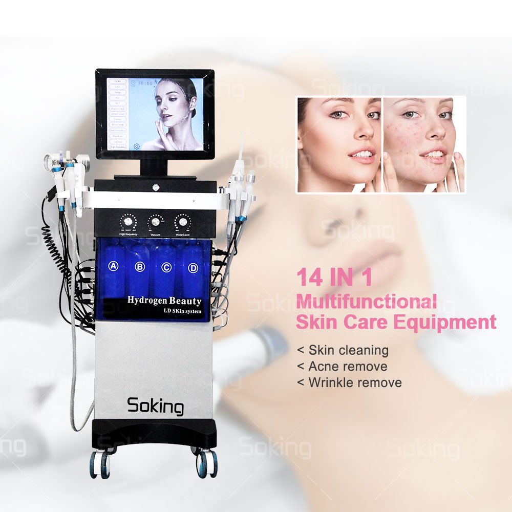 14 in 1 Hidrodermoabrasion Hydra Hidra Hidro Facial Multifunctional Oxygen Facial Beauty Machine