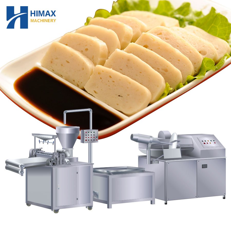 Full Automatic 450kg/h Korean Fried Fish Cake Making Machinery Plant Production Line with Factory Price