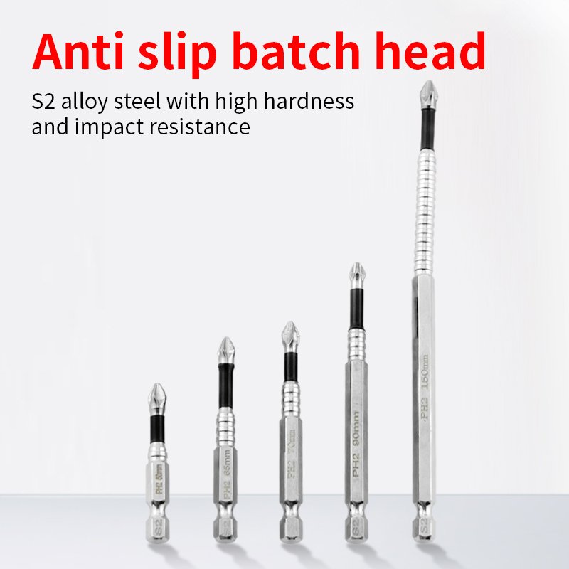Strong Magnetic Electric Drill Set Anti-Slip Cross Screwdriver High Hardness Impact-Resistant Hexagonal Power Tool Accessories