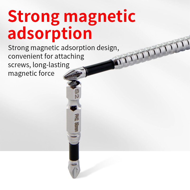 Strong Magnetic Electric Drill Set Anti-Slip Cross Screwdriver High Hardness Impact-Resistant Hexagonal Power Tool Accessories