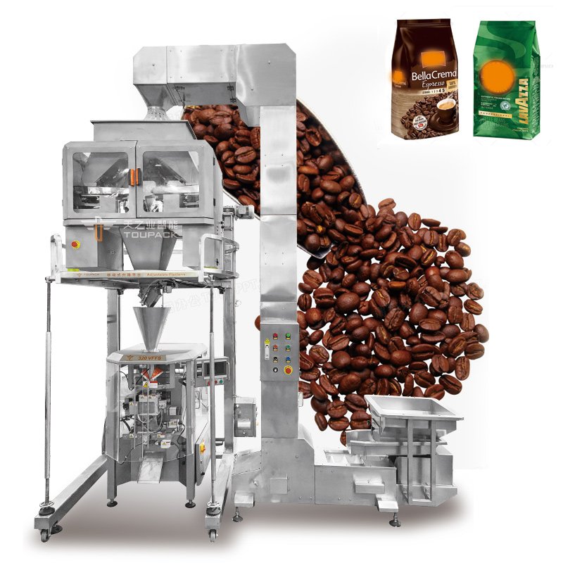 Customization High Quality Automatic Coffee Bean Back Sealing Pouch Linear Weigher Packing Machine
