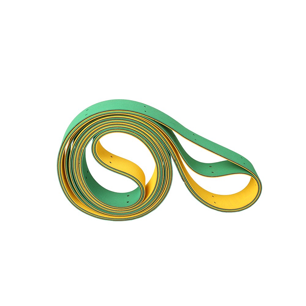 Customization Yellow Green NylonTextile Endless Flat Belt Spindle Tape Nylon Sandwich base band nylon transmission belt