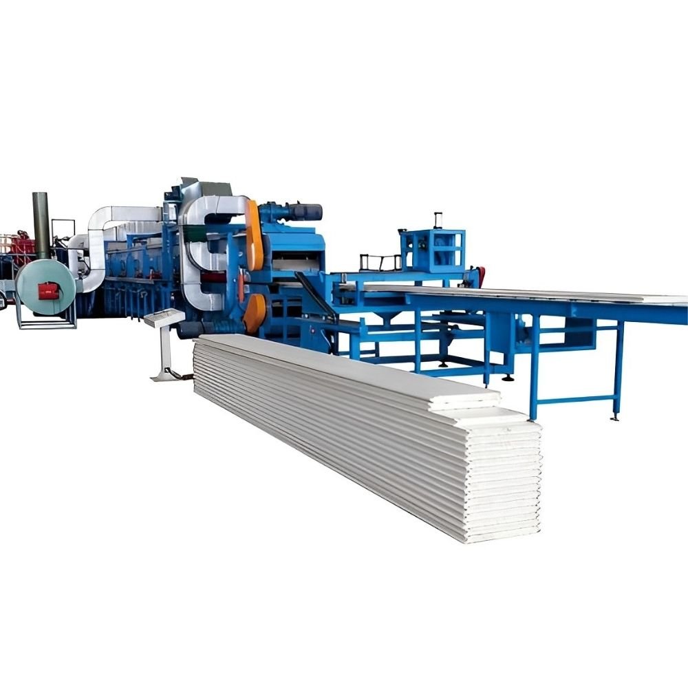 New Automatically 500mm Width Finger Protect Polyurethane Foam Sandwich Sectional Garage Door Panel Machine Production Line