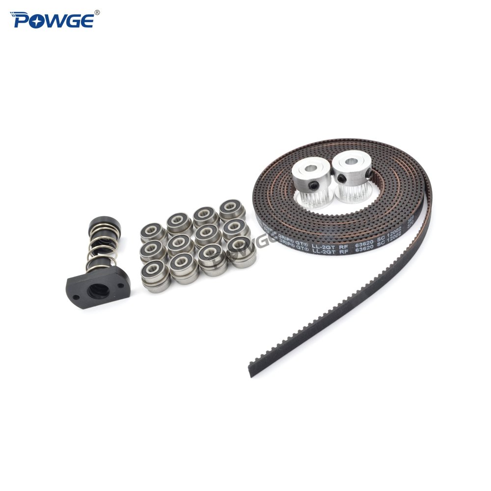 POWGE VORON 0.1 Motion Set GT2 LL-2GT RF Open Belt 2GT 20Teeth Pulley F623-RS Bearing MGN7H Linear Rail T8 Flange Nut 8mm lead