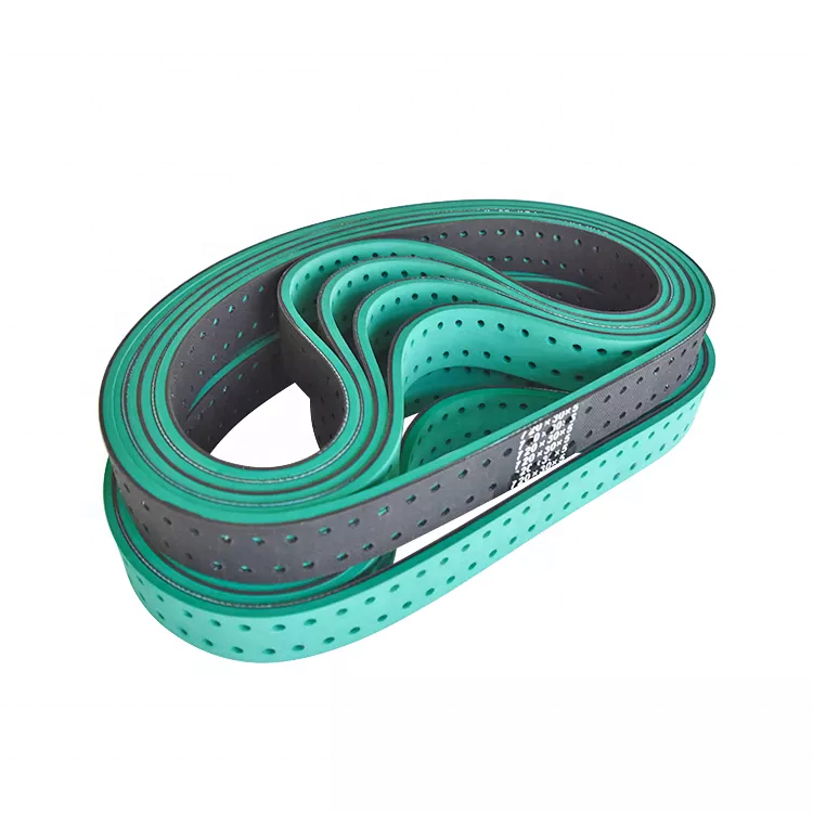 Red rubber belt punch suction conveyor 4-4 hole suction belt for veneer machine