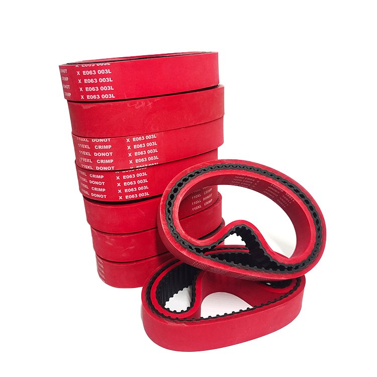 Rubber Timing Belt Coated Red Rubber High Quality Industry Transmission Belt
