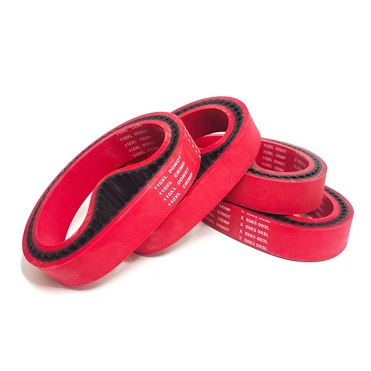 Rubber Timing Belt Coated Red Rubber High Quality Industry Transmission Belt