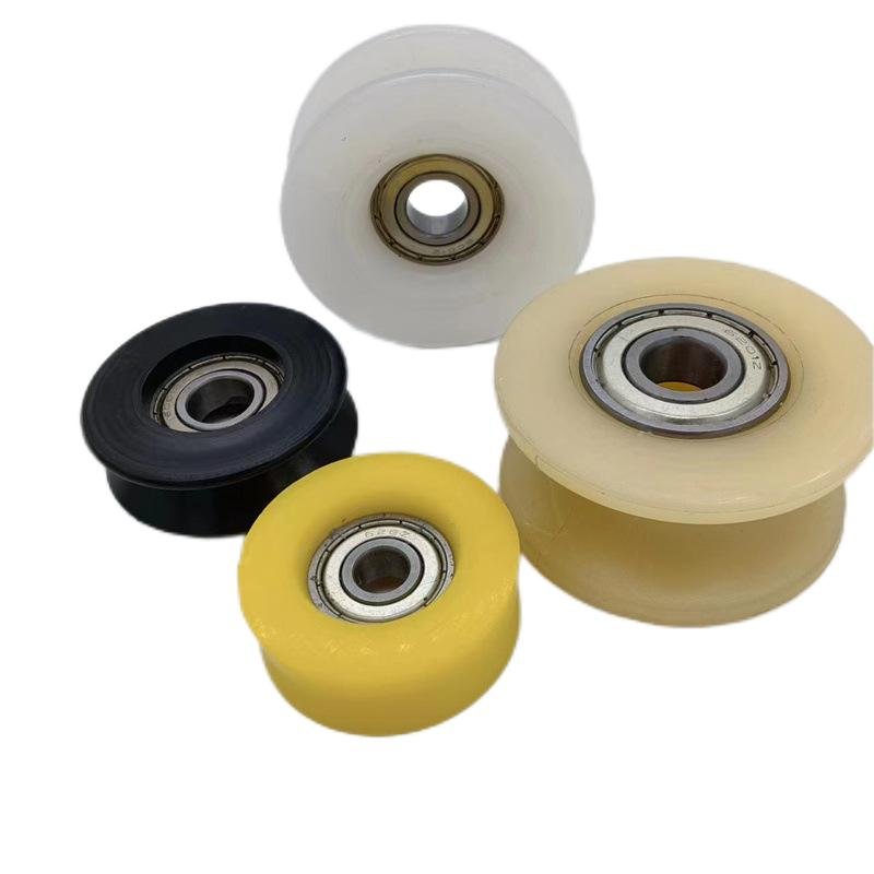 Custom plastic pulley wheel with bearing 608ZZ 608-2RS 626zz plastic coated ball bearings 624 625 688