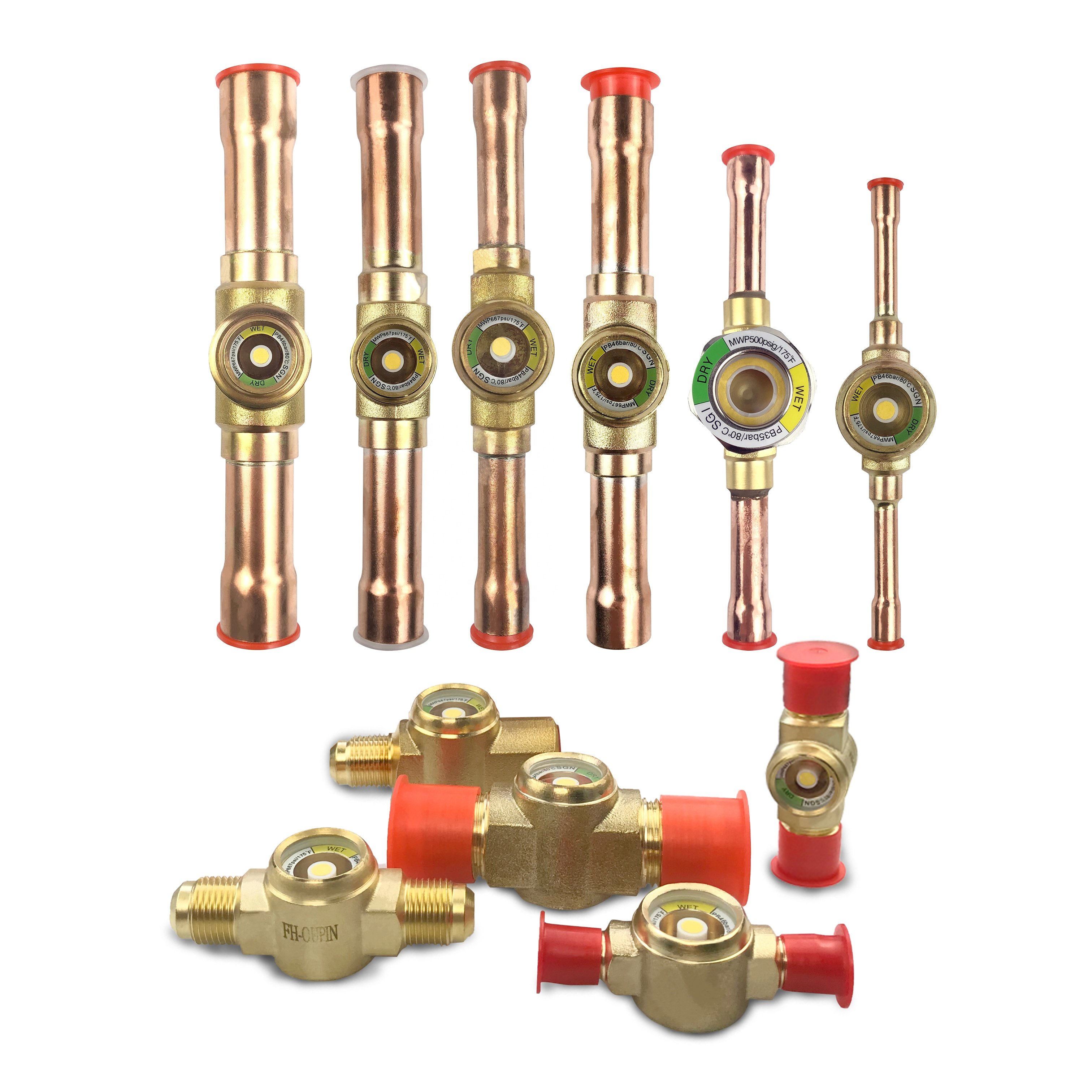 China Manufacturers Cheap Price Brass Moisture Indicator Visual Sight Glass