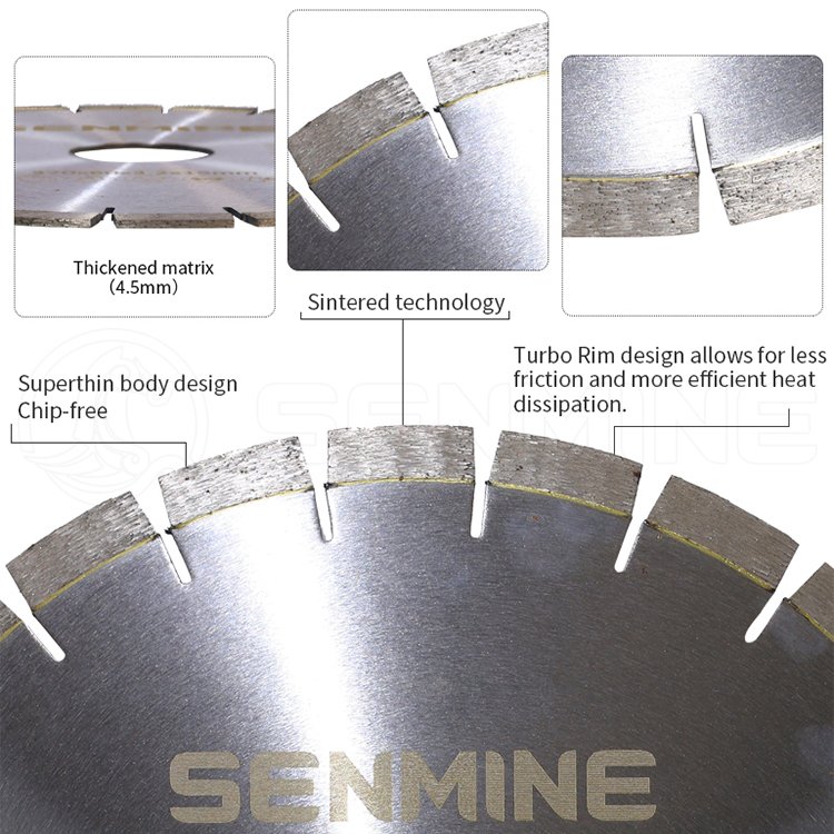 Power tools hot press sintered wet dry cutting 4.5In 7In stone granite concrete diamond saw blade cutting disc