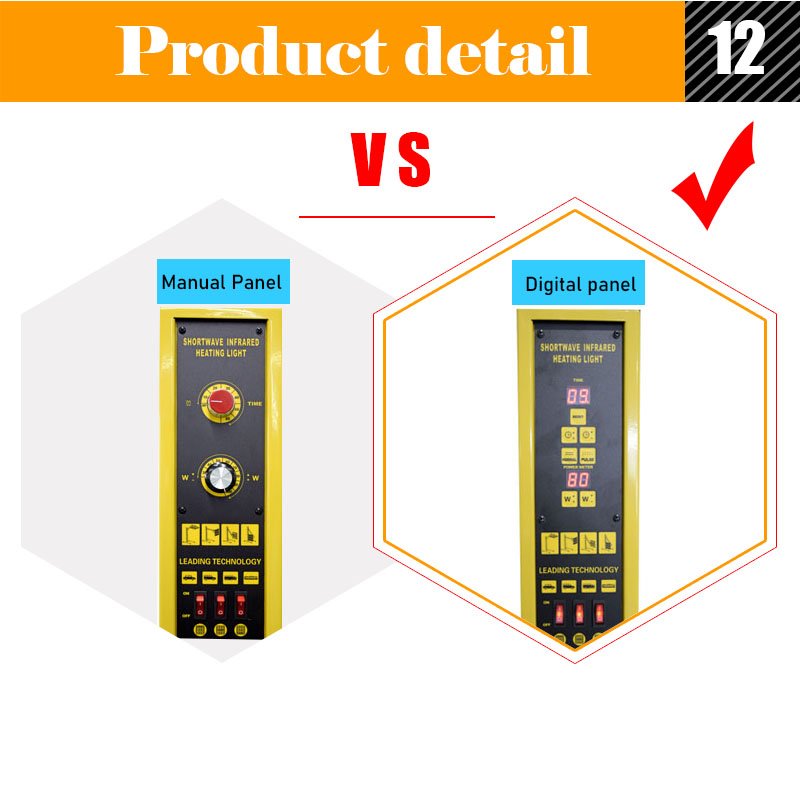 3300W Infrared Paint Curing Lamp for Car Body Repair / IR Coating Drying Light
