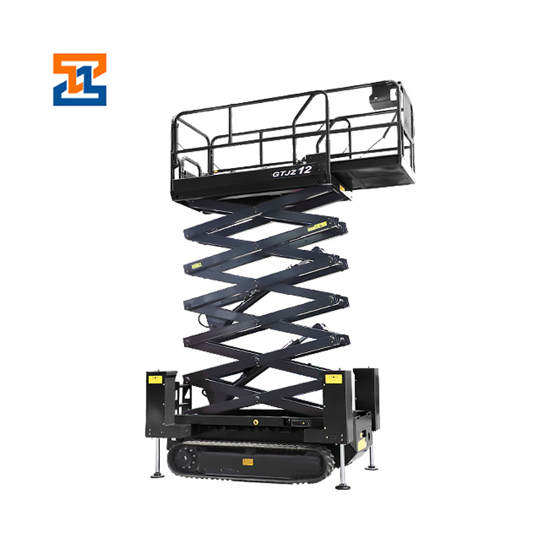 12M Electric Hydraulic Self-Propelled Man Lift Platform Crawler Type Indoor Scissor Lift 12M